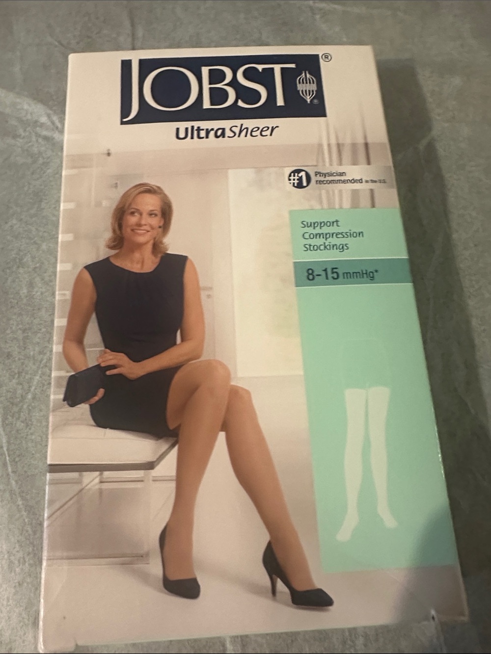 JOBST UltraSheer Support Compression Thigh High -Black